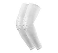 Coderas Futbol Manga Baloncesto Blanco, Acolchado Grueso Mangas para Brazos, 2 Unidades, Protecciones Codo para Futbol Sala Portero Balonmano Voleibol Compresion Brazo