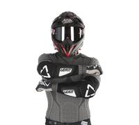 Leatt 3DF Hybrid Protectores de codo, negro-blanco, tamaño S M