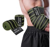 Coderas para Levantamiento de Pesas, Press de banca, Entrenamiento Cruzado y Levantamiento de Potencia para Hombres y Mujeres, Correas de Codo de Nailon de 47 Pulgadas (1 par), Aumenta la Estabilidad