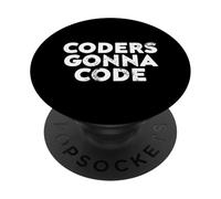 Coders Gonna Code Design for Developers And Programmers PopSockets PopGrip Adhesivo