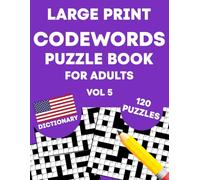 Codewords Puzzle Book for Adults (Vol 5): Large Print Codeword Puzzles for Adults, Seniors, Teens & More (US Version)