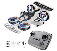 Códice 2 en 1: Dron Quadcóptero RC y Coche de Deriva con Rotación de 360° y Modo Sin Cabeza - Juguete de Avión Fora Navidad, Cumpleaños, Niños y Adultos