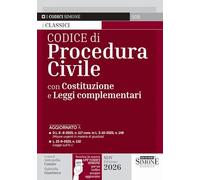 Codice di procedura civile con Costituzione e leggi complementari. Con la nuova APP CODICI SIMONE per un codice sempre aggiornato (Codici. Collana legislativa)