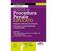 Codice di procedura penale esplicato. Spiegato articolo per articolo. Con leggi complementari e formulario. Aggiornato: D.L. 11-4-2025, n. 48, conv. ... aggiornato (Codici. Collana legislativa)