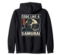 Codifica como un Samurai Programador Japonés Desarrollador de Software Sudadera con Capucha