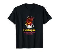 Codificación Convirtiendo la cafeína en Humor Programador de código Camiseta