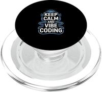 Codificación Keep Calm and Vibe Coding Codificación de Vibraciones PopSockets PopGrip para MagSafe