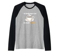 Codificación Sistema operativo Linux Sudo Apt-Get Install Café Camiseta Manga Raglan