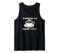 Codificación Sistema operativo Linux Sudo Apt-Get Install Café Camiseta sin Mangas