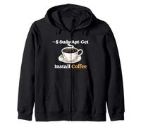 Codificación Sistema operativo Linux Sudo Apt-Get Install Café Sudadera con Capucha