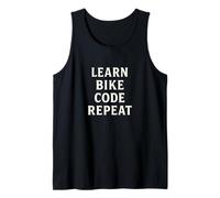 Codificación y Ciclismo Funny Learn Code Repeat Camiseta sin Mangas