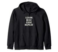 Codificación y Ciclismo Funny Learn Code Repeat Sudadera con Capucha