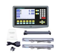 Codificador de Escala Lineal, Alta precisión 2 ejes LCD Lectura digital y 2 piezas 0-1000mm Sensor de codificador de escala lineal for la máquina de torneado de molienda(HS800-2 and 2 SCALES)