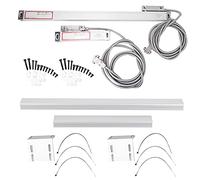 Codificador de escala lineal DRO de alta precisión para lectura digital JCS900 2AE 3AE Aleación de aluminio Resistente a la corrosión Juego de 2 piezas 300 mm 500 mm 550 mm 600 mm (Carrera 300 mm y