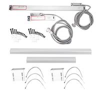 Codificador de escala lineal DRO de alta precisión para lectura digital JCS900 2AE 3AE Aleación de aluminio Resistente a la corrosión Juego de 2 piezas 300 mm 500 mm 550 mm 600 mm (Carrera 300 mm y