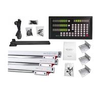 Codificador de escala lineal, Pantalla de lectura digital DRO-3V y codificador de es lineales de 3 piezas de 0 a 1000 mm for fresadora, máquina de perforación EDM, regla de rejilla