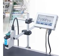 Codificador de inyección de tinta en línea,Máquina de codificación en línea,12.7mm/25.4mm máquina de codificación de línea de ensamblaje,para código QR de texto/código de barras/número de lote,12.7mm