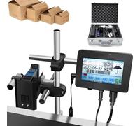 Codificador De InyeccióN Tinta En LíNea De 12,7/25,4 Mm + Pantalla TáCtil Lcd De 5 Pulgadas, Impresora De InyeccióN De Tinta AutomáTica De 60 M/Min, MáQuina De CodificacióN De Fecha,25.4MM