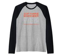 Codificador de programación de definición de desarrollador de Ingeniero de Software Camiseta Manga Raglan