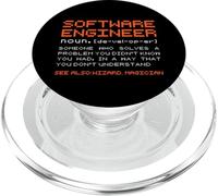 Codificador de programación de definición de desarrollador de Ingeniero de Software PopSockets PopGrip para MagSafe