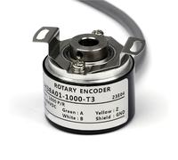 Codificador de rotación incremental de 38 mm, codificador giratorio magnético de eje medio hueco de 8 mm (600 PPR, fotoelectricidad, salida complementaria)