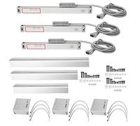 Codificador lineal Lectura digital Escala lineal Herramienta de medición DRO Escala lineal de aleación de aluminio de alta precisión para máquinas herramientas Medidas de (Carrera 0-50 mm 0-250 mm