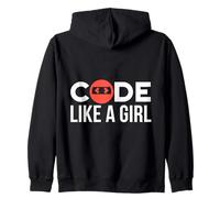 Codificador Programador Code Like A Girl Sudadera con Capucha