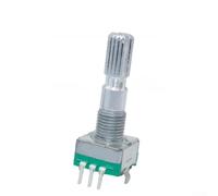 Codificador rotatorio Ec11 Rotación infinita de 360 grados Potenciómetro digital de salida de pulso de 20 posiciones con cuerpo de metal de eje de ciruela de 25 mm para sistemas de control industrial