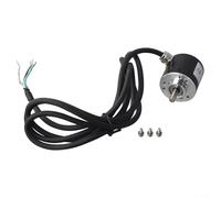 Codificador rotatorio óptico incremental de eje sólido 6mm DC 5-24V NPN colector abierto generador de pulso de fase AB para control de movimiento de automatización industrial (100p/r)