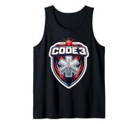 Código 3 Tres Divertido Argot paramédico Dentro Broma EMT EMS Camiseta sin Mangas