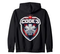 Código 3 Tres Divertido Argot paramédico Dentro Broma EMT EMS Sudadera con Capucha