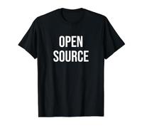 Código Abierto Camiseta gráfica económica, Hombre, Negro, S