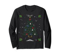 Código Binario Árbol de Navidad Programador Codificador Tech Holiday Manga Larga