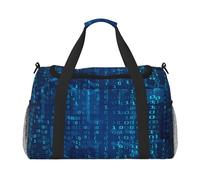 Código Binario Azul del Programador,Bolsas Deportivas, Bolsos de Viaje Deportivos Cruzados de Mano, Bolsas de Viaje de Gran Capacidad para Mujeres y Hombres.