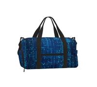 Código Binario Azul del Programador,Bolso Deportivo Bandolera de Mano, Bolsa de Deporte, Bolsa de Viaje de Gran Capacidad para Mujeres y Hombres.