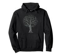 Código binario de árbol blanco - programador geek de la computadora Sudadera con Capucha