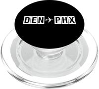 Código de Aeropuerto DEN a PHX Ruta de Viaje de Denver Phoenix PopSockets PopGrip para MagSafe