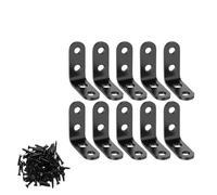 Código de ángulo de metal l, Paquete de 10 soportes de esquina en forma de L de hierro negro, varios tamaños, for estantes(10pcs-4x4cm)