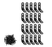 Código de ángulo de metal l, Paquete de 10 soportes de esquina en forma de L de hierro negro, varios tamaños, for estantes(20pcs-4x4cm)
