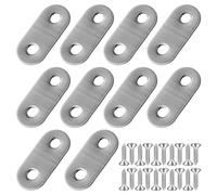Código De Ángulo Recto Plano De 10 Piezas Con 20 Tornillos, Soporte De Metal De Madera, Conector De Ángulo De Soporte De Reparación Plano, Soporte De Reparación Fijo