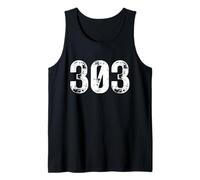 Código de área 303 Denver Colorado Teléfono Móvil Código de Área 303 Camiseta sin Mangas