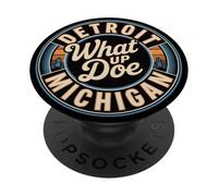 Código de Área 313 | What Up Doe Vintage Detroit Michigan PopSockets PopGrip Adhesivo