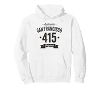 Código de área 415 San Francisco Envejecido auténtico Sudadera con Capucha