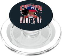 Código de área 773 Black & Bold Chicago Flag PopSockets PopGrip para MagSafe