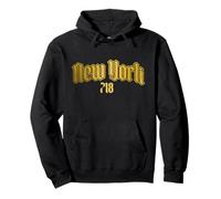 Código de área de la Ciudad de Nueva York 718 Old School NYC Bronx Brooklyn Sudadera con Capucha