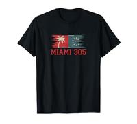 Código de área de Miami 305 Palm Tree Florida Vintage Grunge Camiseta