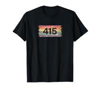 Código de área de San Francisco 415 Orgullo LGBTQ Retro Grunge Camiseta