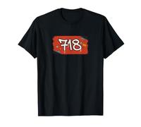 Código de área NYC 718 Graffiti New York Streetwear Grunge Camiseta