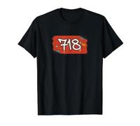 Código de área NYC 718 Graffiti New York Streetwear Grunge Camiseta gráfica económica, Hombre, Negro, S