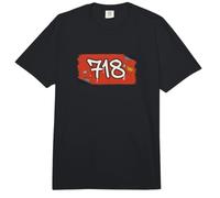 Código de área NYC 718 Graffiti New York Streetwear Grunge Comfort Colors Adult Heavyweight T-Shirt